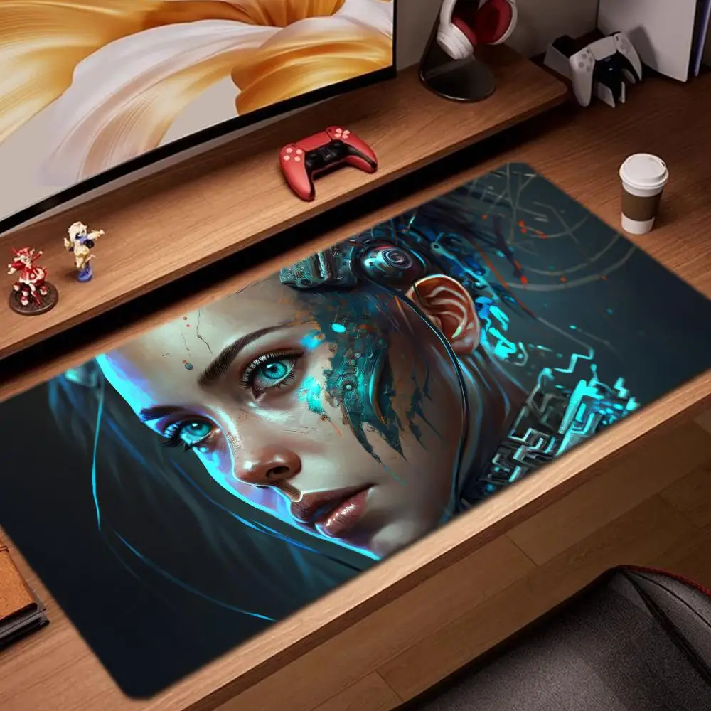 

ai art wallpaper Mouse Pad Game Accessories keyboard pad XXL large locking edge 900X400 mm table mat Gaming mousepad