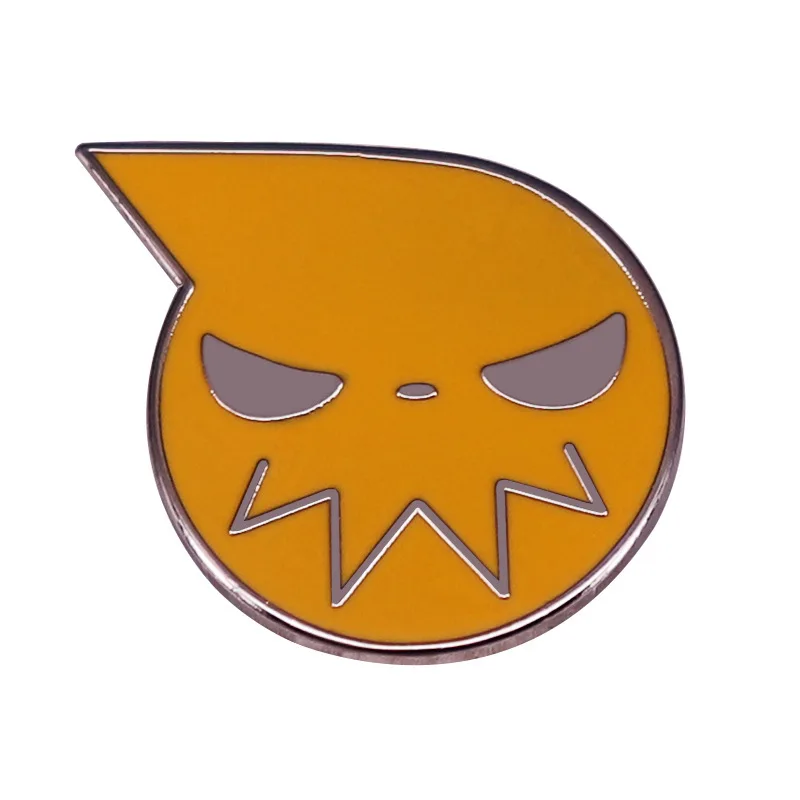 1 pièce Épinglette en émail avec logo Soul Eater "Death Meister" et symbole Dead Academy, accessoire de fan art manga pour usage quotidien et cadeaux