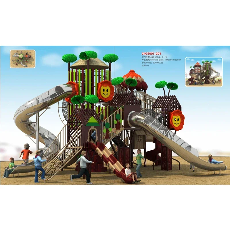 Parco giochi in plastica per bambini, attrezzatura da giardino, parco giochi all'aperto