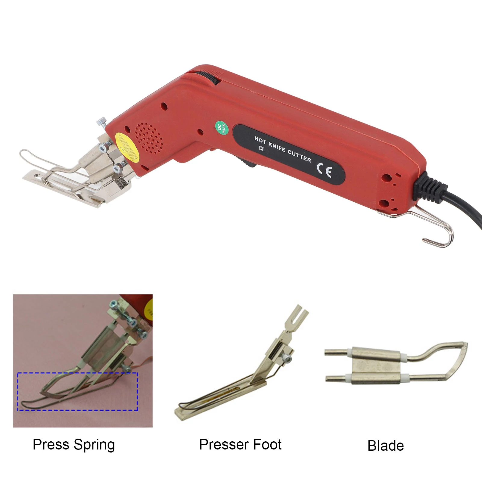 

Electric Hot Knife 400℃ 100W Stepless Adjustment Fabric Cutter Cutting Tool Set Kit Hot Knife Cutting Tool
