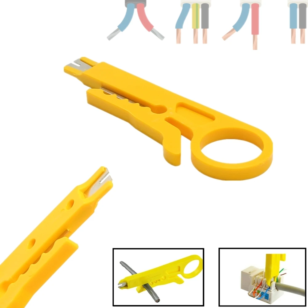 1PC Mini Pocket สายไฟพกพา Stripper มีดคีม Crimper Crimping Tool สายตัดลวดตัด Crimpatrice เครื่องมืออะไหล่