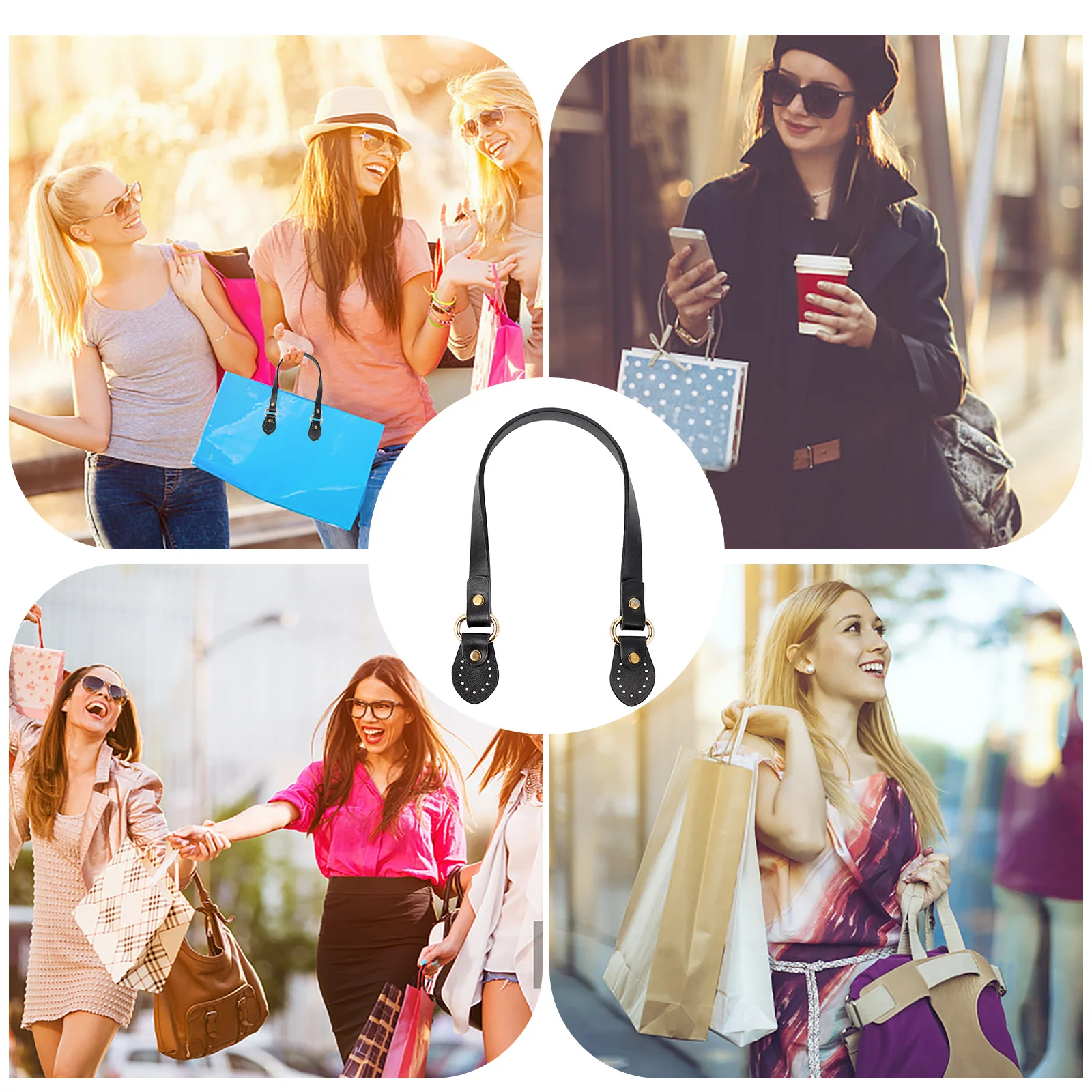 

1Pcs PU Shoulder Strap Durable Replacement Chain Comfortable Hand Feel DIY Bag Shoulder Strap Accessory for Various Bags