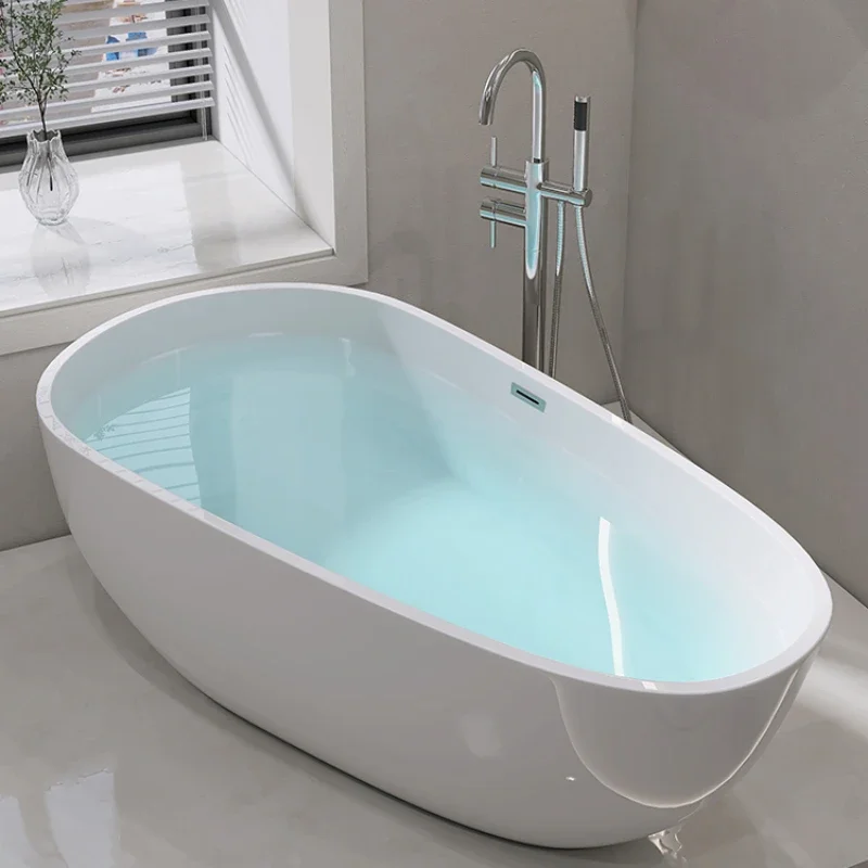 Egg shaped family double acrylic Euro thin edge independent minimalist bathtub 1.4m-1.8m bathtub