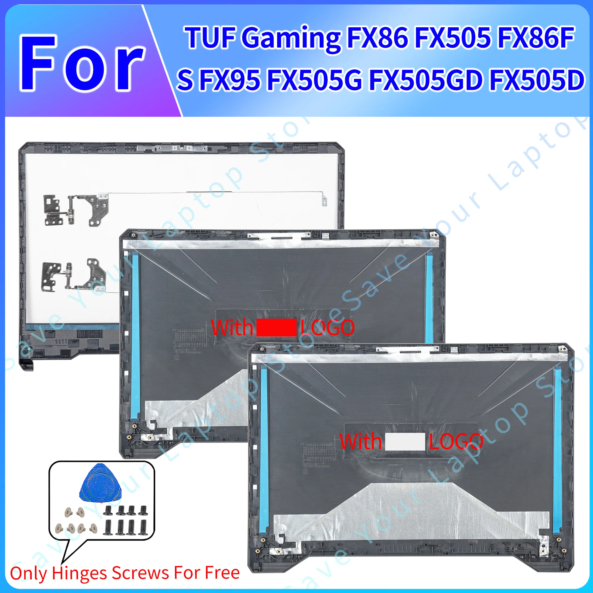 

Laptop Parts For TUF Gaming FX86 FX505 FX86F/S FX95 FX505G FX505GD FX505D LCD Back Cover Bezel Hinges Replacement 15.6inch