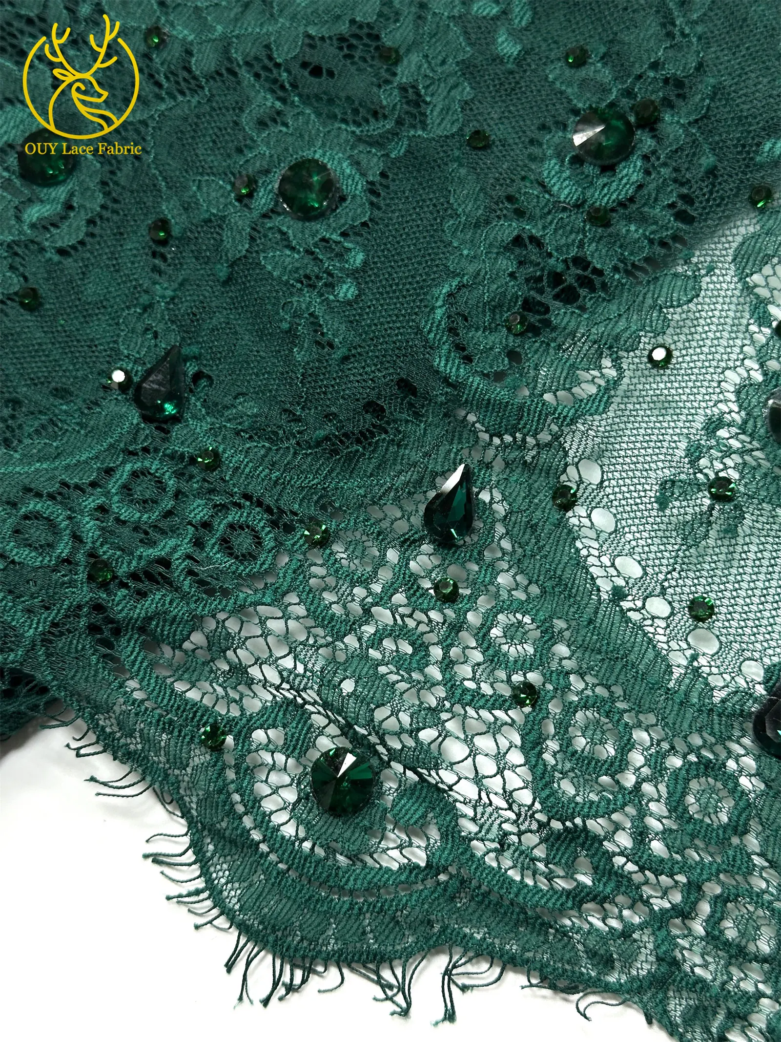 Roter nigerianischer Spitzenstoff, hochwertige afrikanische Milchseide mit Steinen, Guipure-Kordel für Damen-Partykleider, DIY-Nähzubehör, 3 Meter – Detail 26