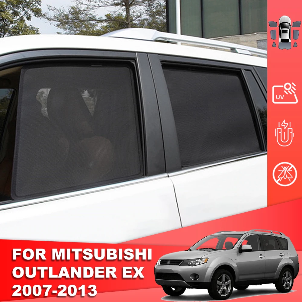 

For Mitsubishi Outlander MK2 2006-2012 Magnetic Car Sunshade Front Windshield Curtain Rear Side Baby Window Sun Shade Visor