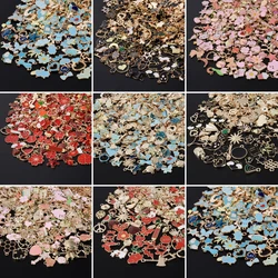 Mixed 20pcs/lot Colorful Assorted Enamel Charms Animal Star Fruit Moon Pendants for Necklaces Bracelets DIY Jewelry Craft Making