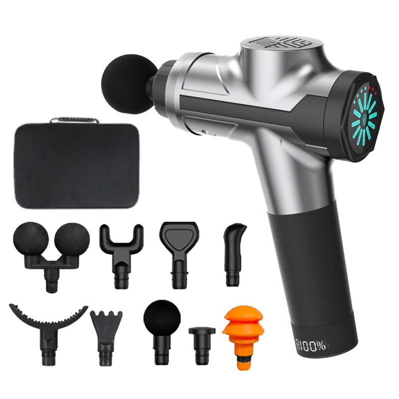 

Бесщеточный моторный фасциальный пистолет, массажер для глубоких мышц, перезаряжаемый массажный инструмент для расслабления мышц тела, спины и ног