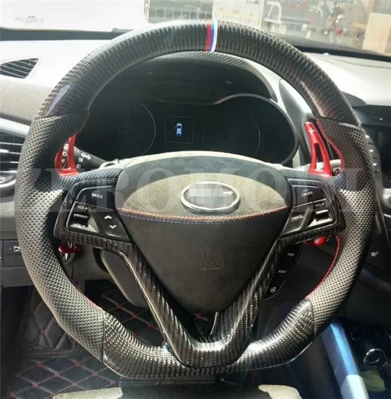 Carbon Fiber Steering Wheel Customized For Hyundai Veloster 2011 2013 2012 2014 2015 2016 2017 2018