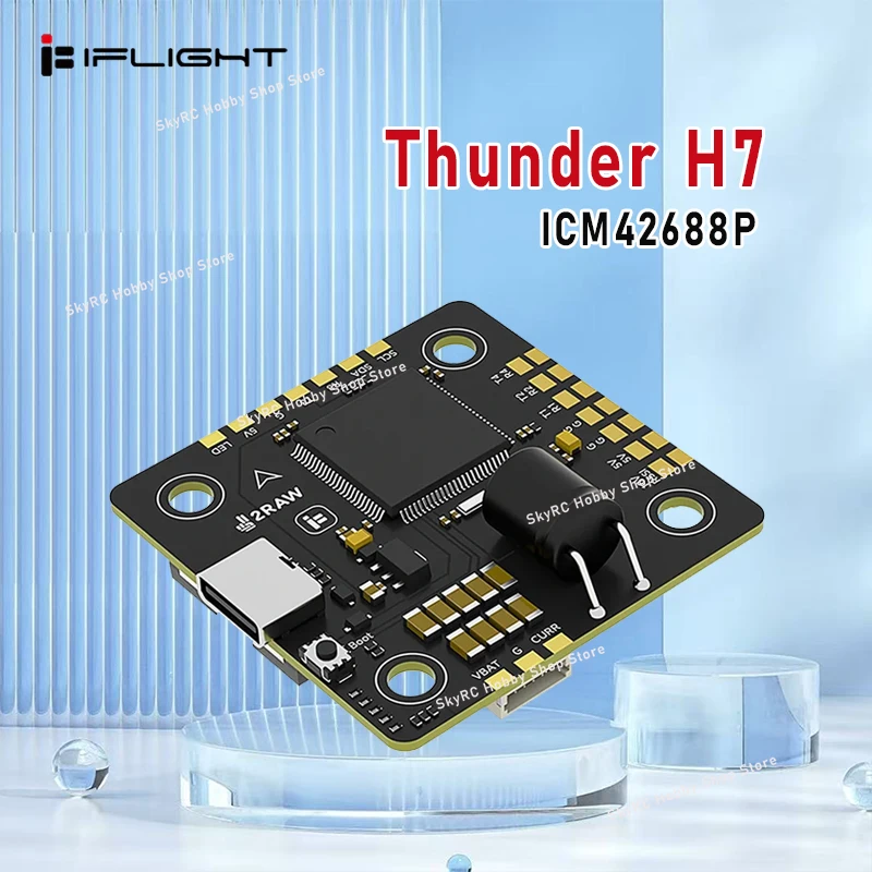 

iFlight Thunder H7 Flight Controller ICM42688P Barometer Blackbox 512MB BEC 5V 1.5A/ 10V 1.5A 30.5mm/ φ4mm for RC FPV Drone