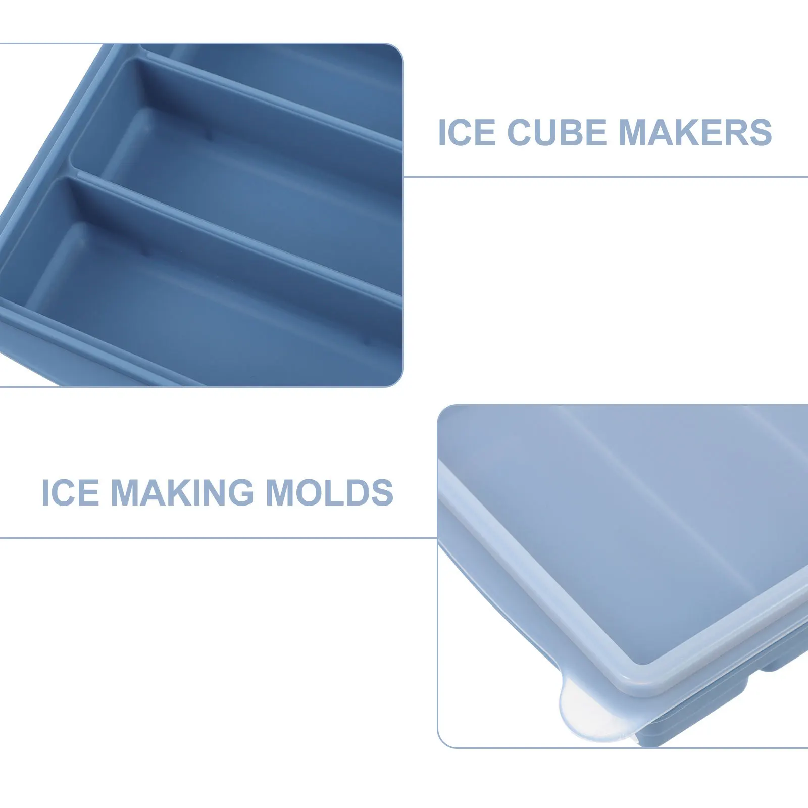 

1pc Silicone Cube Maker 6 Grids Reusable Bpa-Free Mold For Home Kitchen Bar Diy Ice Making Food Preservation Tray Ice Cube