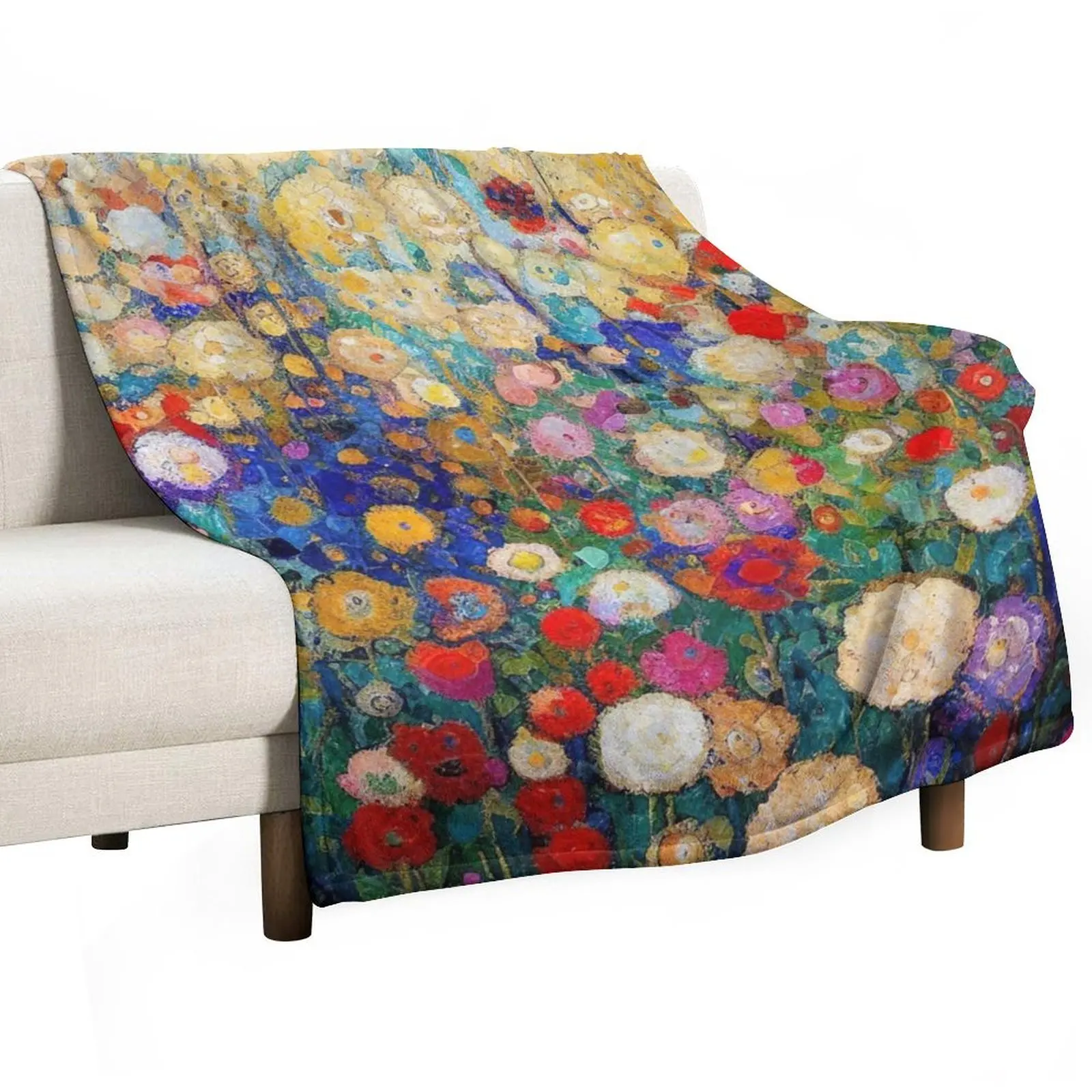 

Gustav Klimt Flower Garden Throw Blanket Baby Furry Blankets For Baby Blankets