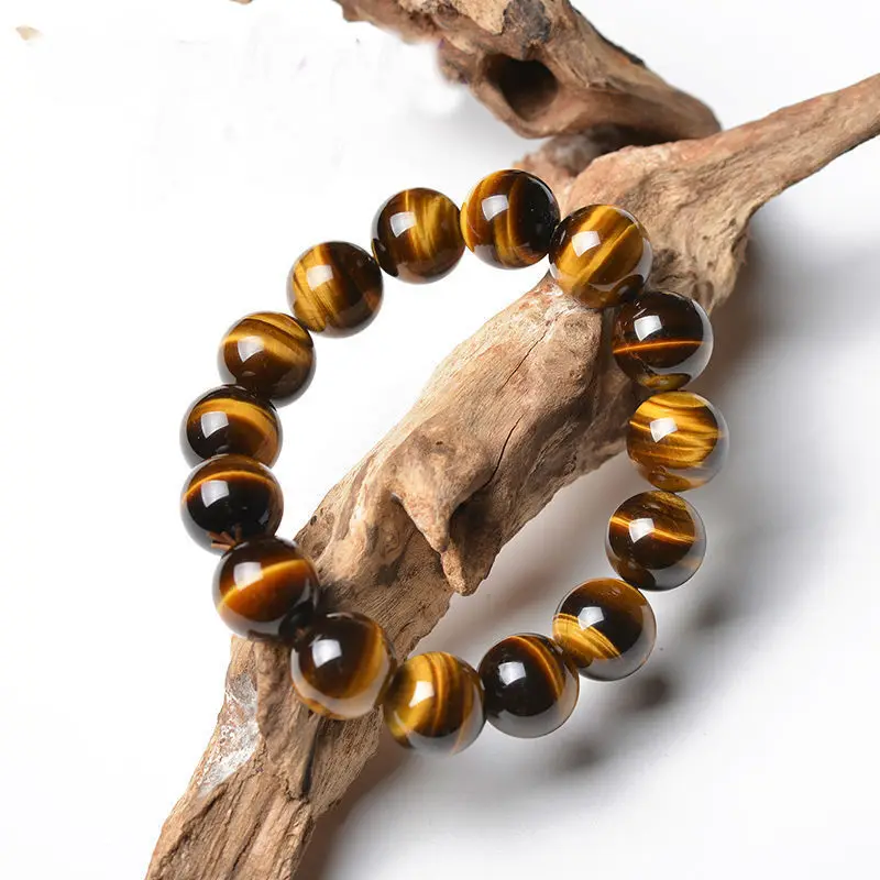 Natural Yellow Tiger's Eye Bracelet Wholesale8-20MMSimple Single Circle Bracelet Men and Women Fashion Simple Jewelry Jewelry