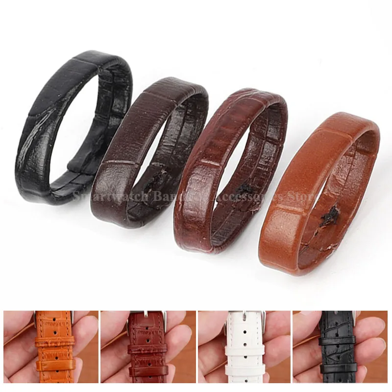 2PC Leather Watch Band Loop Ring 14mm 18mm 20mm 21/22mm 24mm 26mm Watch Strap Keeper Loop Watch Band Holder Retainer Accessories