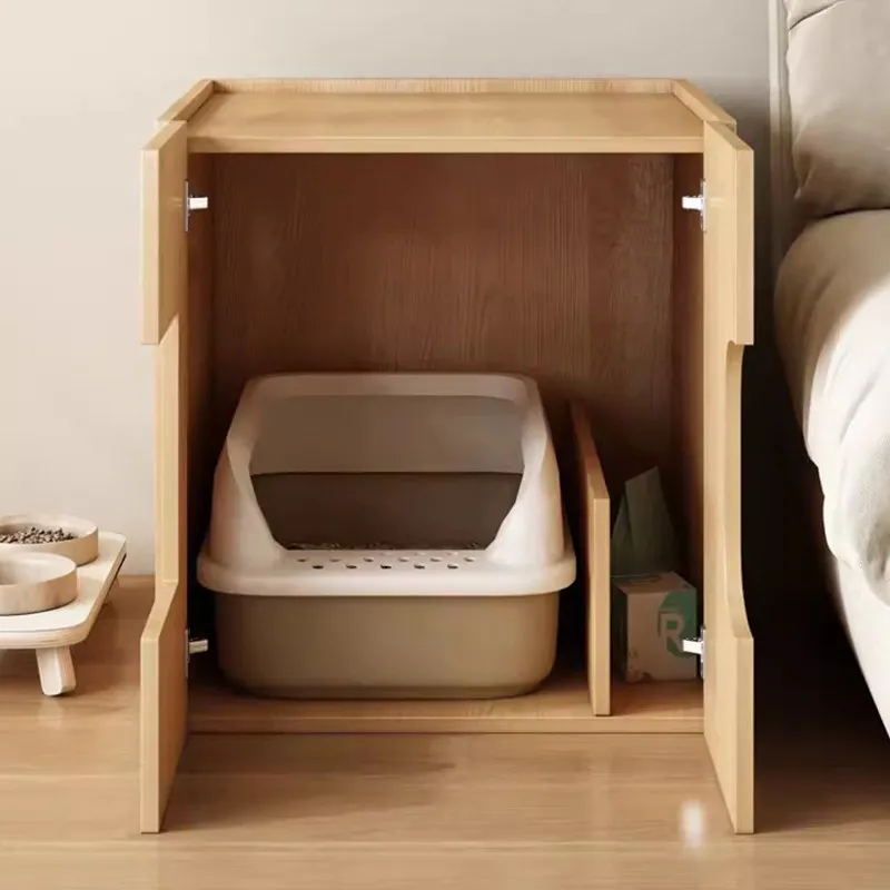 

Plastic cat Litter Box Training Castle Sandbox Accessories cat Litter Box Automatic Self-Cleaning Gato Accesorios Home Items