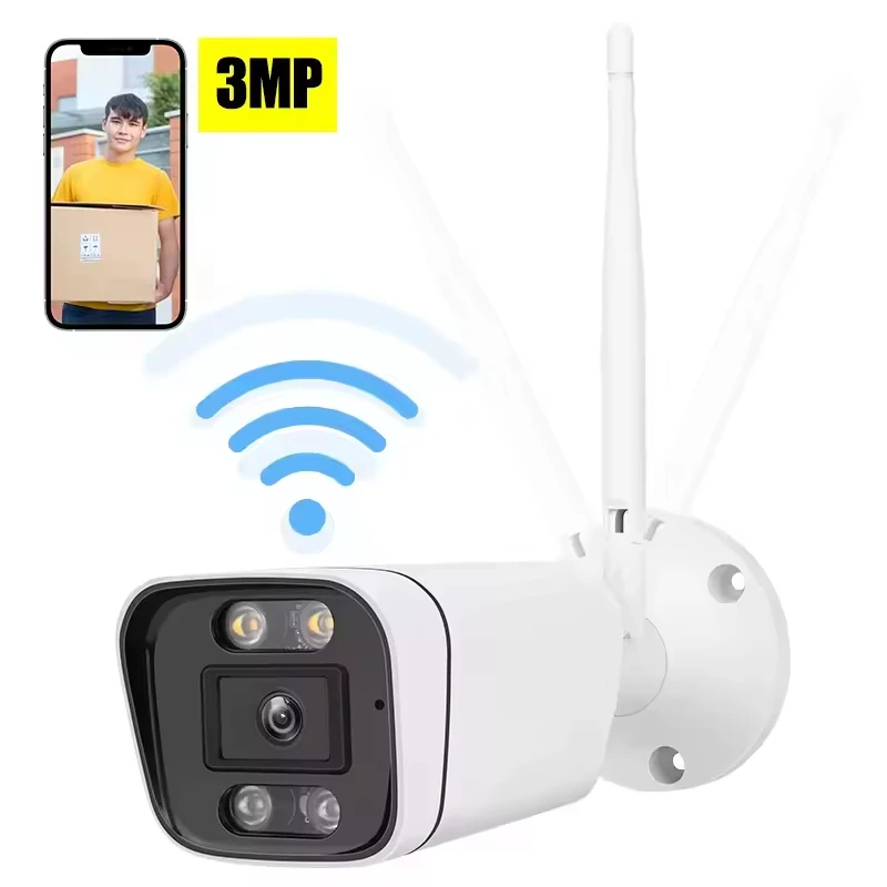 

3MP WIFI Сетевая камера 1296P Беспроводная замкнутая телевизионная головка Безопасная беспроводная беспроводная двусторонняя аудио - телефонная камера Водонепроницаемая камера ночного видения