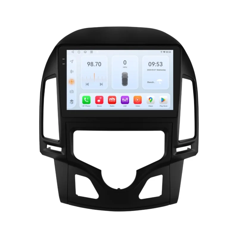 OSSURET Bestseller 6115 Octa-Core 2,0GHz Android 14 Autoradio für Hyundai I30(AT) 2006-2011 HD-Display, optimiert für optionale 360-Grad-Panoramakamera, 1080P klares Vogelperspektive-Bild, 3D Wireless