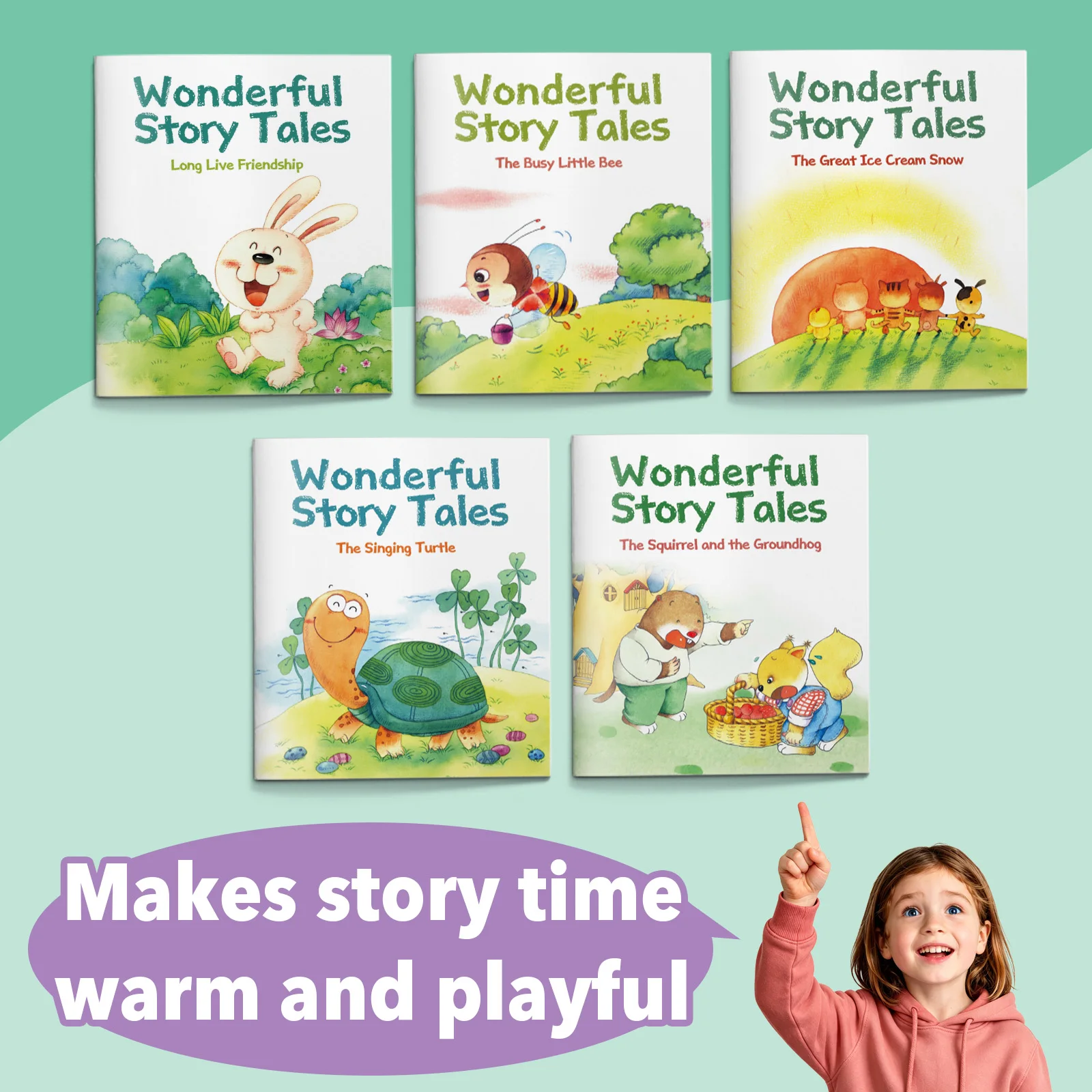 Children's story picture book, fun little stories, cute cartoon illustrations, a book for parent-child reading activities