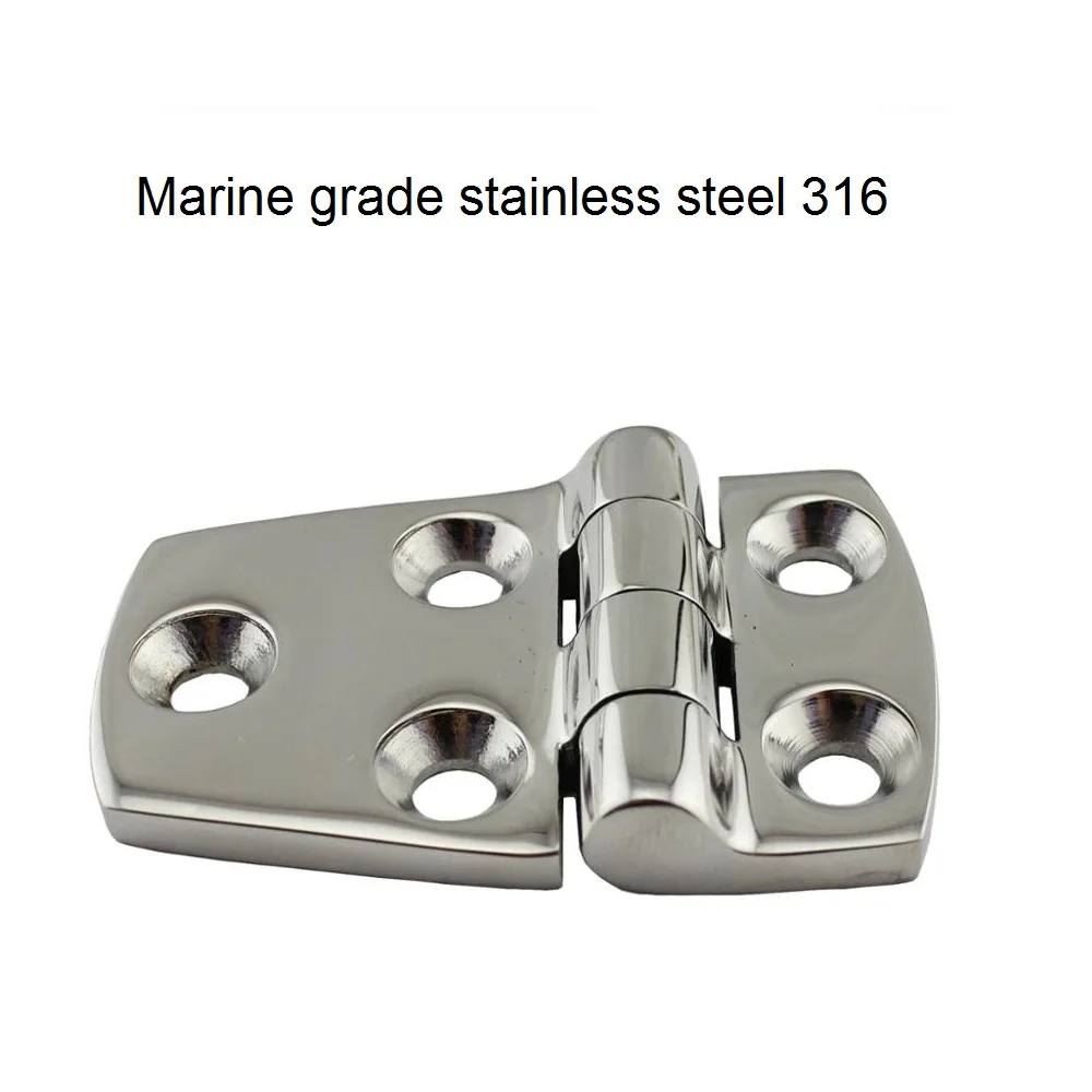 2PCS Strap Hinges With 5 Holes Marine Grade 316 Stainless Steel 50mm 70mm  Marine Boat Yachting Hardware Accessories Sailboat