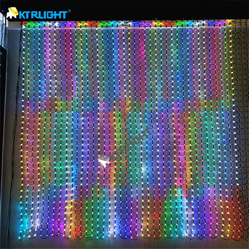 DC12V 5cm spacing addressable RGB intelligent bold LED pebble/seed flexible matrix grid screen 1M (20 pixels) * 2M (40 pixels)