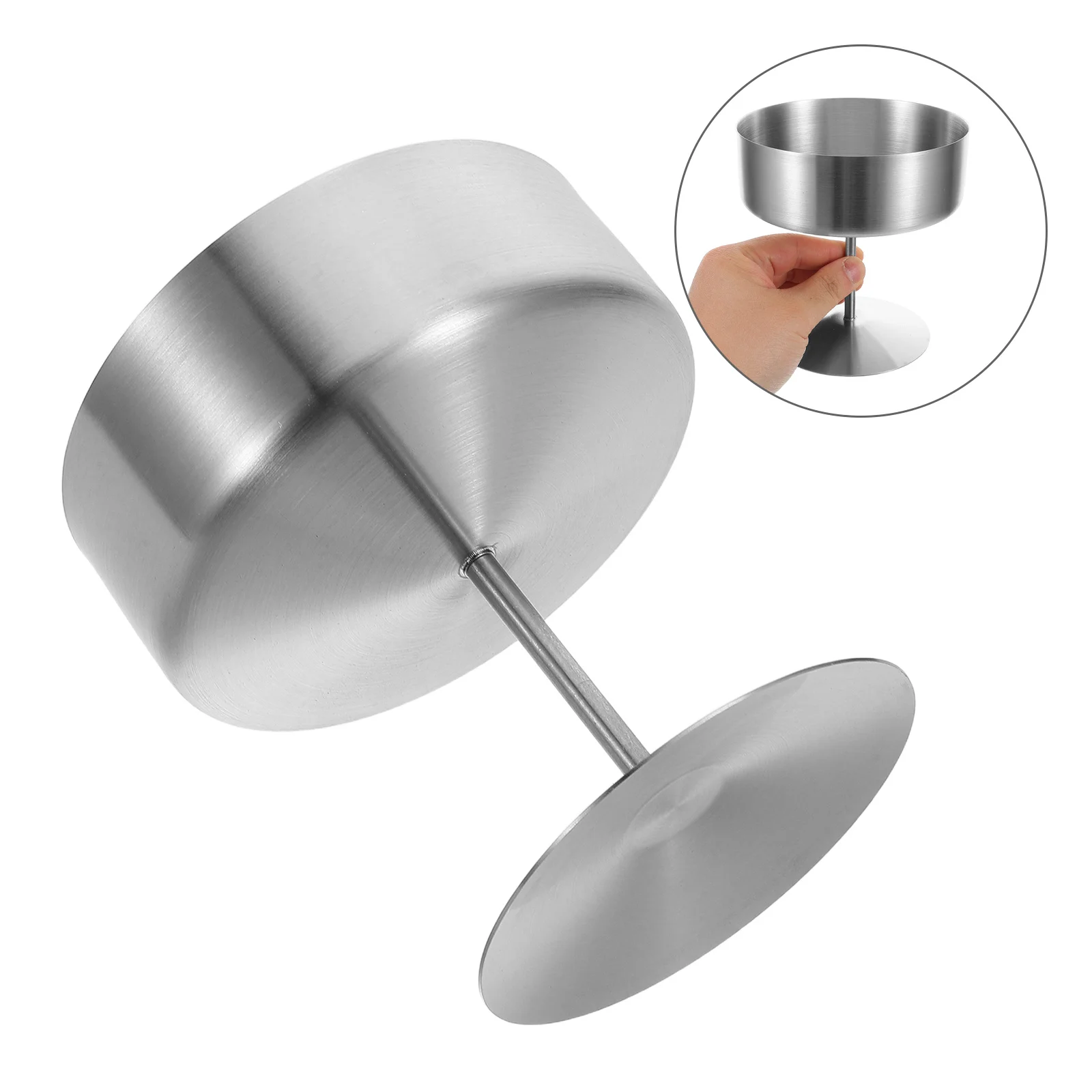 

Footed Stainless Steel Ice Cream Dessert Cup 400Ml Elegant Serving Bowl for Pudding Salad Fruit Snack Sauce Metal Small Dessert