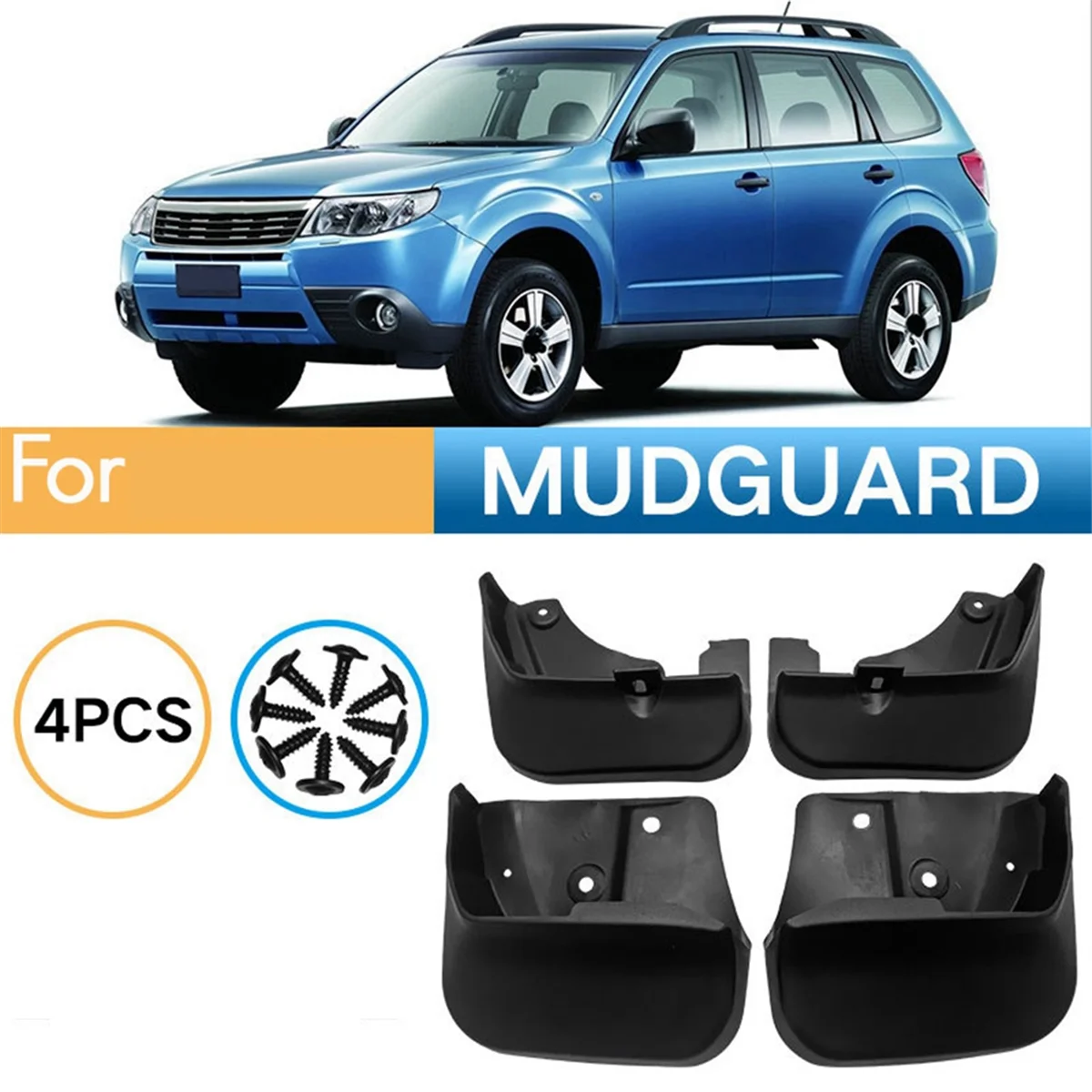 4PCS Car Mudguard Mud Flaps Splash Mud Guard Fender for Subaru Forester 2008-2012 Car Accessories