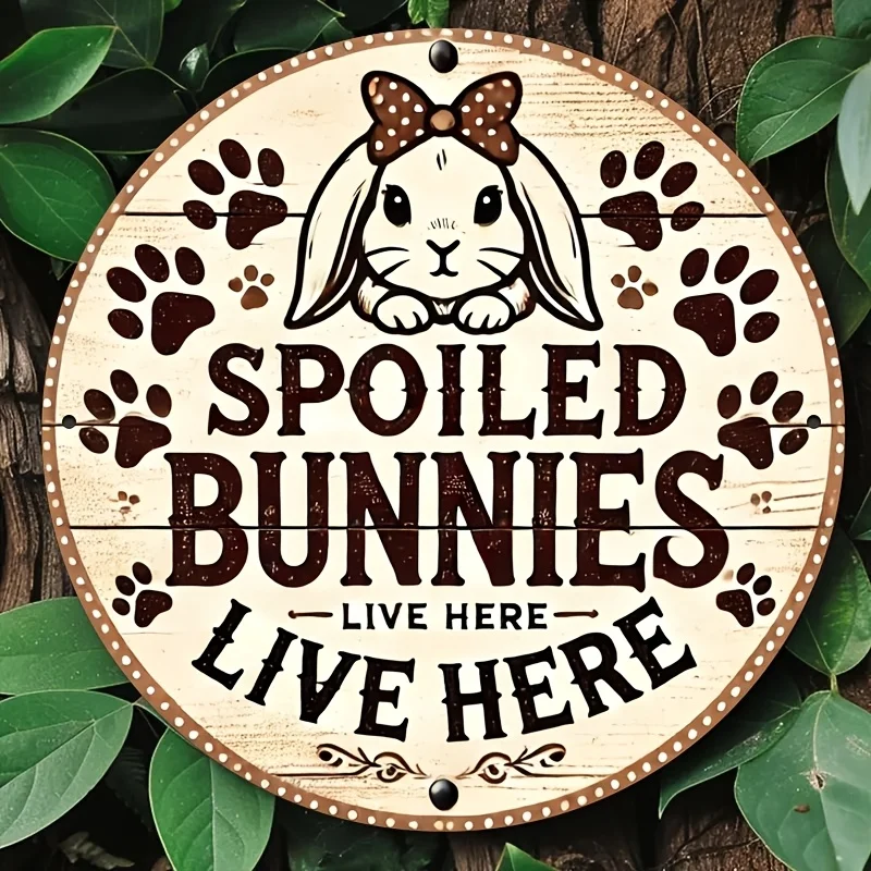 2D Flat, 1pc 2D Flat Printing 7.87 X 7.87inch Round Metal Iron Sign, Wall Art - The Beloved Hamster Home - Vintage Metal Round P