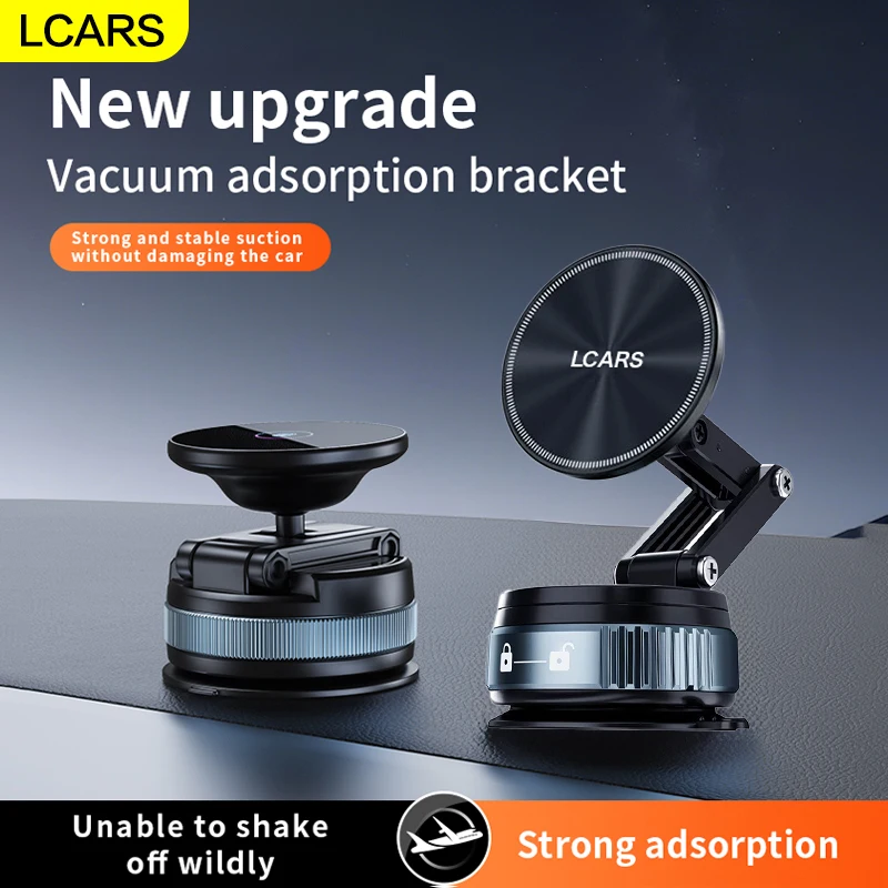 Supporto magnetico per telefono per auto con aspirazione sottovuoto Supporto universale pieghevole allungabile per cruscotto parabrezza di tutti gli smartphone