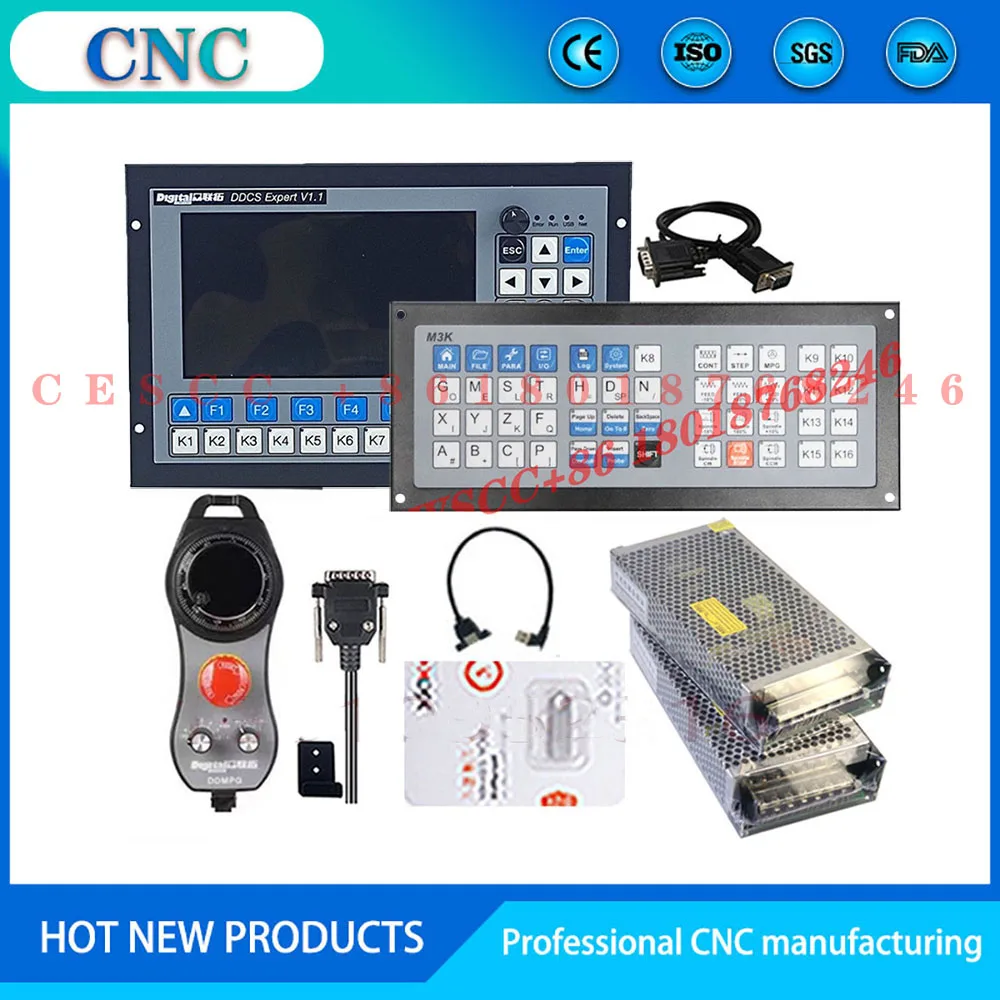 

Ddcs Expert Cnc Offline Controller 3/4/5 Axis Motion Control System Mendukung M3k Keyboard, Ddmpg Handwheel, 100W 24vdc