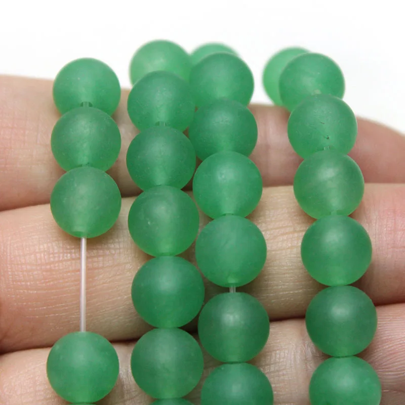 Natuursteen Matte Dull Poolse Groene Aventurijn Ronde Losse Kralen 15 "Strand 4 6 8 10 12 14Mm pick Maat Voor Sieraden Maken