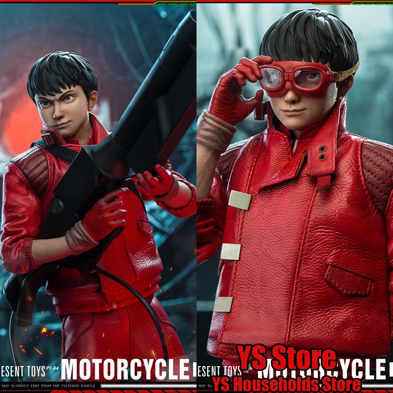 PRESENT TOYS PT-sp64 1/6 Scale Red Motorcylce Boy Action Figure Double Head Sculpt Movable 12