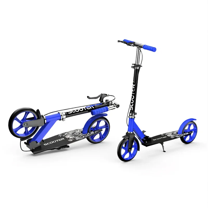 

Urban Two-Wheel Scooter Adults Teens Foldable Dual Brake Lightweight Portable Adult Scooter City Commute