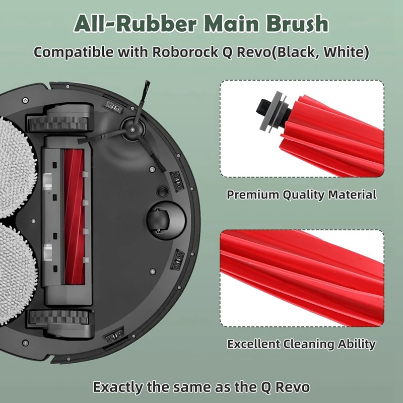 Roborock-q REvoロボット掃除機,メインサイドブラシ,HEPAフィルター,モップクロス,布パッド,ダストバッグ,アクセサリーキット