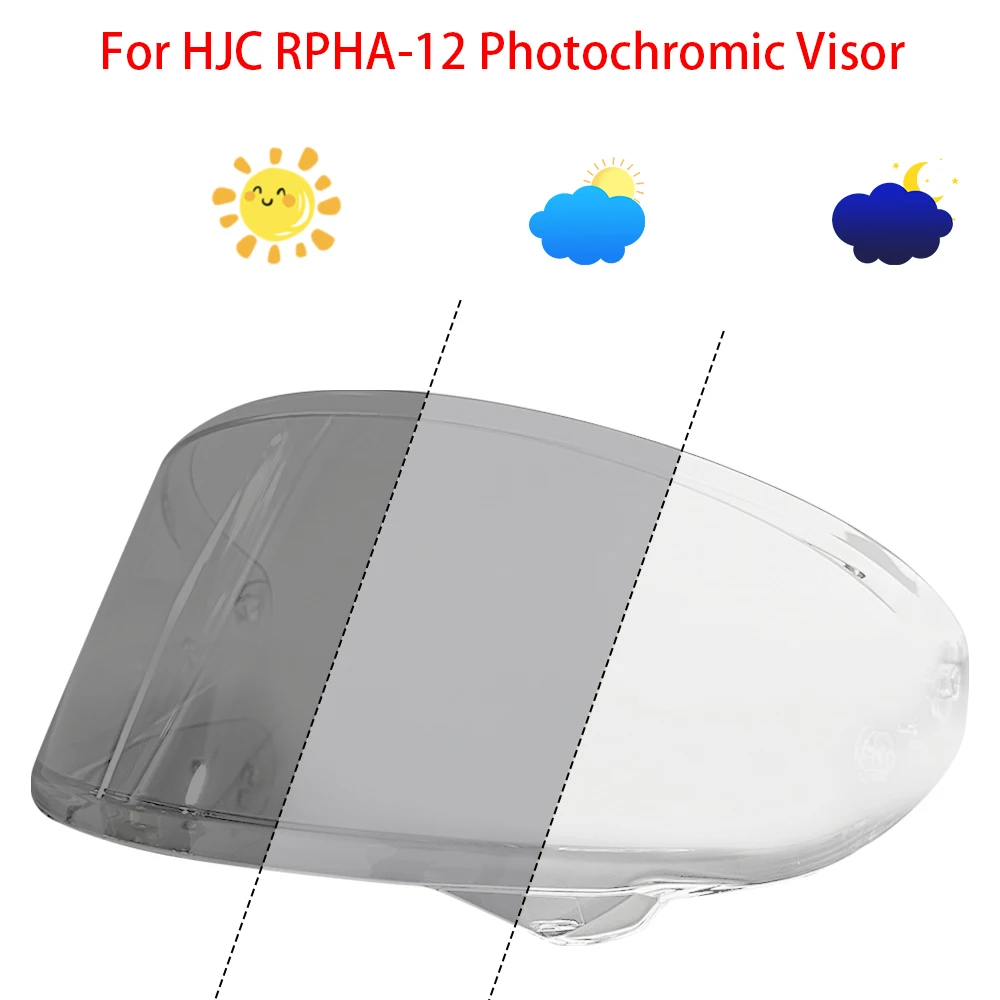 

Motorcycle Helmet Photochromic visor Goggles For HJC RPHA 12 RPHA-12 Helmet visor UV Automatically hromic lens