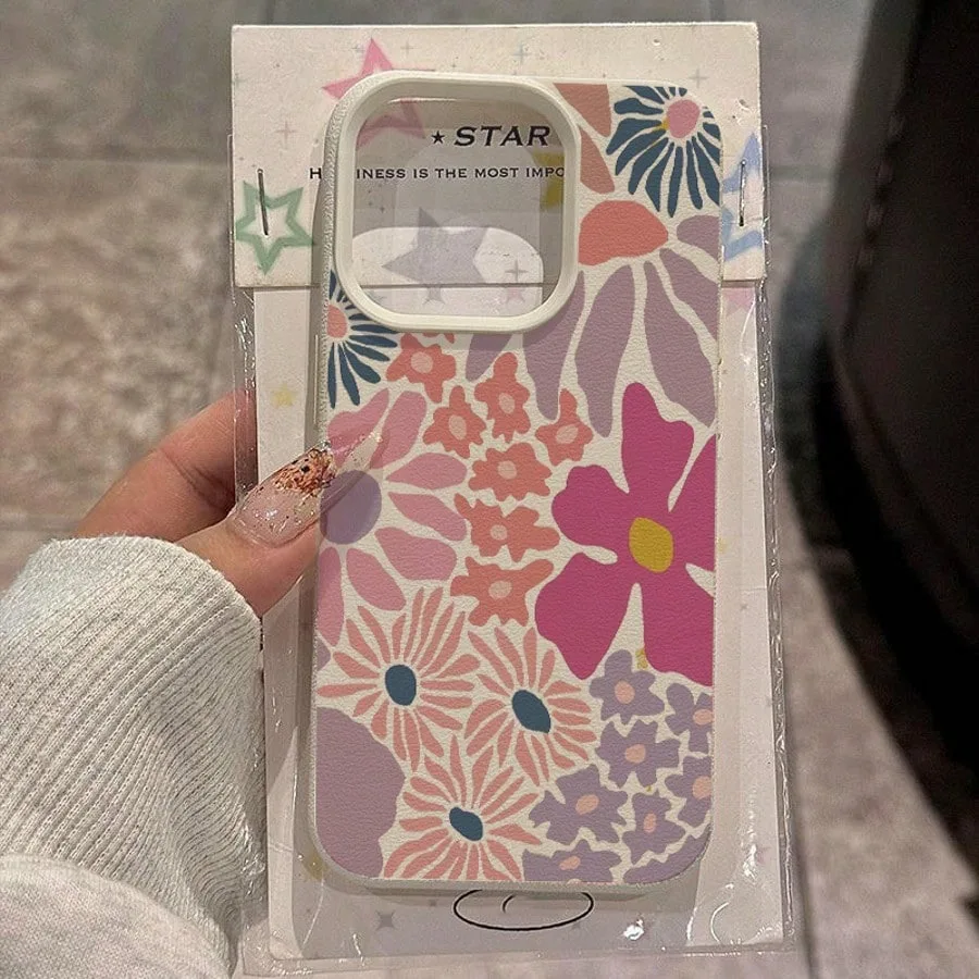 

Stylish Floral Lichee Pattern TPU Phone Case For iPhone 17 Pro Max 16 15 14 13 12 11 16E XS X XR 16 Plus 17 Air Soft Candy Cover