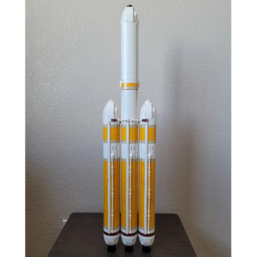 MOC V Scale Building Blocks Set Assemble SpaceX Falcon Heavy Saturn ESA Arianes space Ariane 6 Rocket Bricks Spaceship Toys Gift