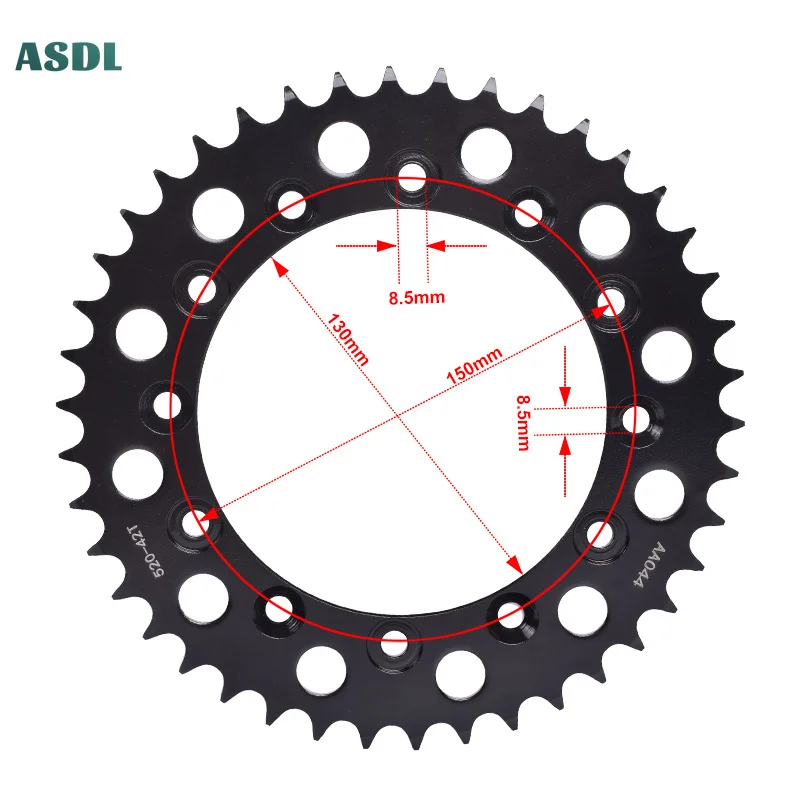 Motorcycle Rear Sprocket 42T For Honda XLR200 MD39 1992 CB250 MC23 NS250 NSR250 XR350 XR 350 83-87 For Yamaha WR250 2008-2015