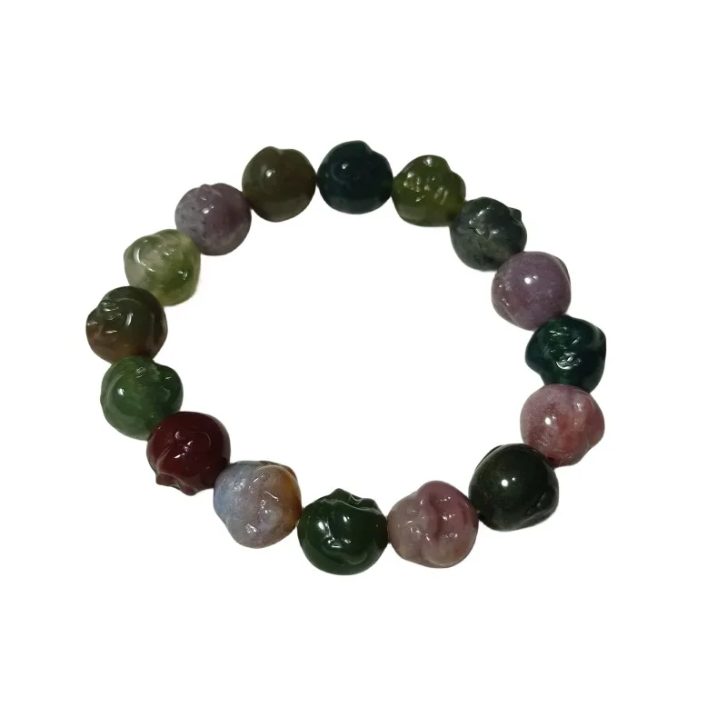 

Красочные яркие цвета, источник соли, агат, камень, смеющийся Будда, один круг, женские ювелирные изделия, браслет, аксессуар