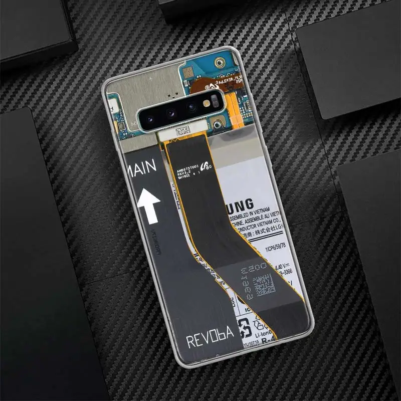 Motherboard Circuit Inside Electronics Silicon Phone Case For Samsung Galaxy M21 M30S M31 M51 M32 M52 M12 Note 8 9 10 Lite 20 Ul