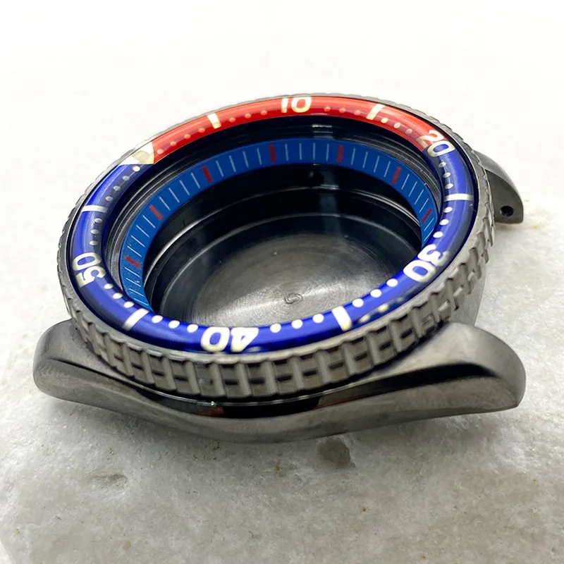 42mm Gun Grey SKX007 SRPD Replace Watch Case Sapphire Crystal Glass Fit 7S 4R NH35 NH36 Movement Men Diving Watch Case Custom