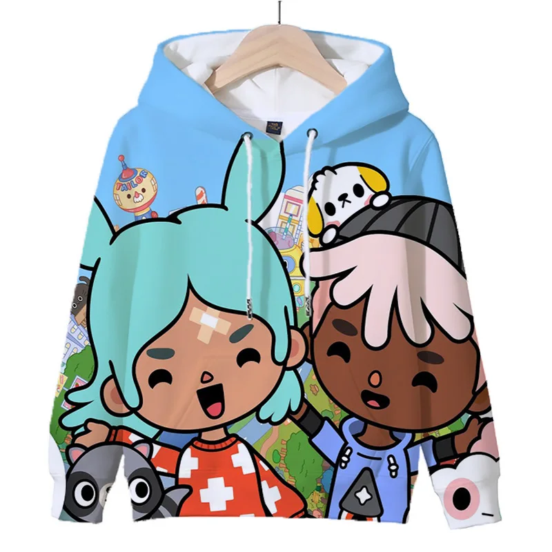 3D Toca Life World Print Hoodie Boys Girls Sweatshirt Kids Autumn Clothes Children Casual Hoodies Toca World Pullovers Sudadera