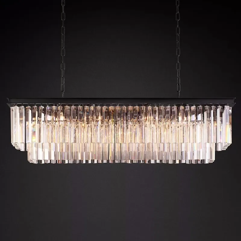 

FKL Modern Crystal Chandelier Light Luxury Gold Restaurant Hotel Duplex Villa Bar American Crystal Chandelier