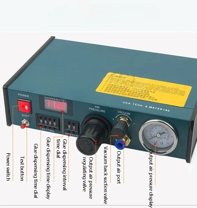 

ZB983A Glue Dispenser 220V Semi-Automatic Liquid Glue Injection Machine Manual Precision Industry Dispensing Machine