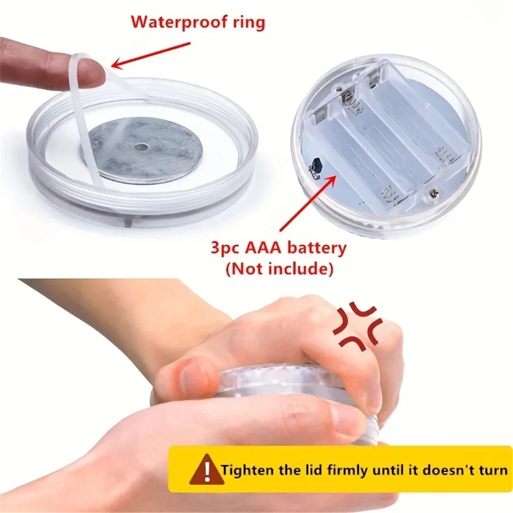 10 المصابيح RGB غاطسة LED أضواء تحت الماء ليلة ضوء في الهواء الطلق حمام سباحة ضوء الشاي ضوء زهرية بركة ديكور حفلات الزواج