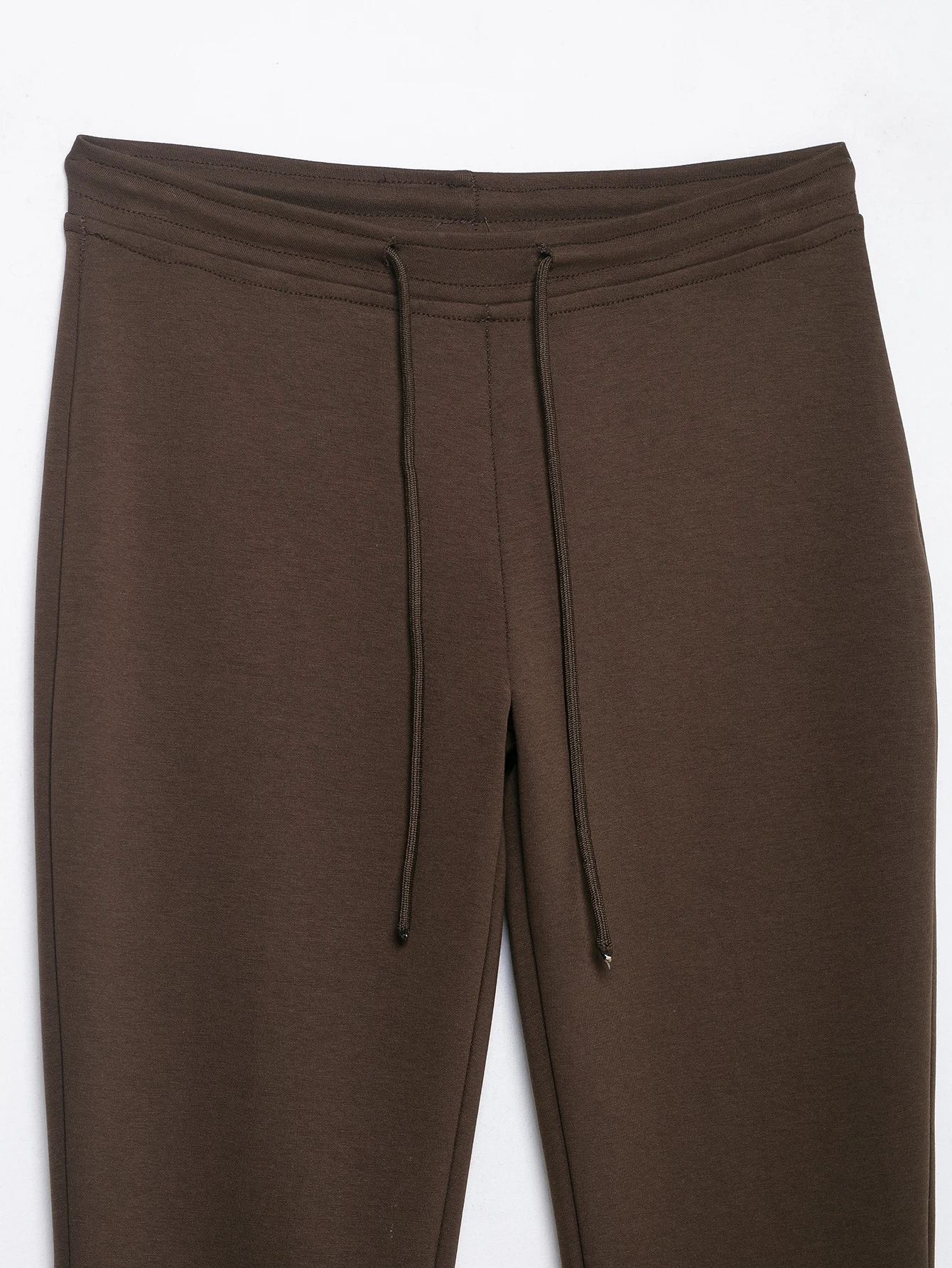 KONDALA Casual Chic Marrone Cioccolato Abiti da donna Manica lunga Giacche larghe Pantaloni lunghi a zampa d'elefante Sport elastici Tute da corsa femminili