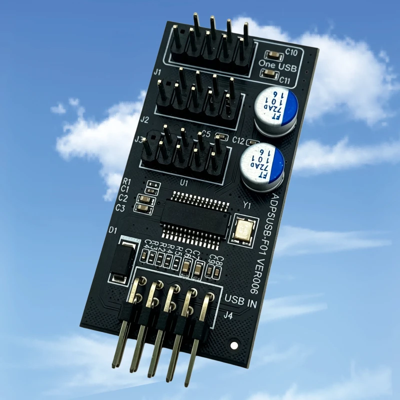 NEW Motherboard USB 9Pin Splitter Male 1 To 3 with Extension Cable Adapter USB2.0 Expansion Card Riser USB 9Pin Header Connector