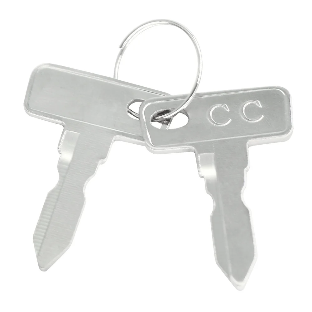 For DS Golf Cart Ignition Key Switch 1012505 for PRECEDENT Compatible Lock Silver Metal Keys 2.65 x 3.8 cm Two Pieces