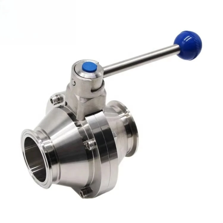 تصنيع نوعية جيدة 2 بوصة DN15 صمام التحكم الصحي 304 الفولاذ المقاوم للصدأ فراشة نوع الكرة صمام