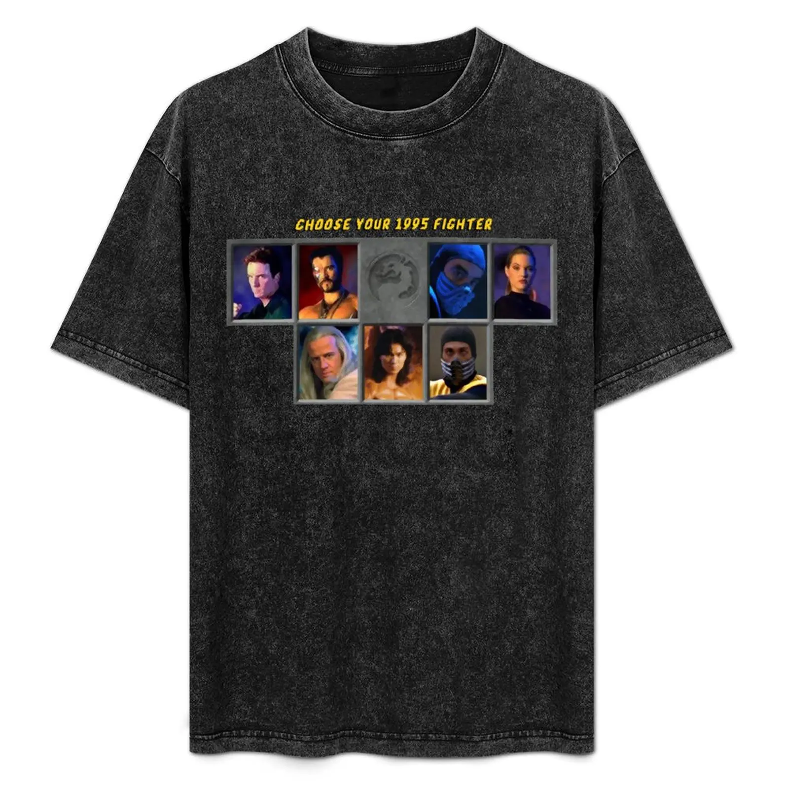 1995 Classic Mortal Kombat Movie - Select Fighters - Video Game (Retro) T-Shirt tees sports fans black t-shirts for men