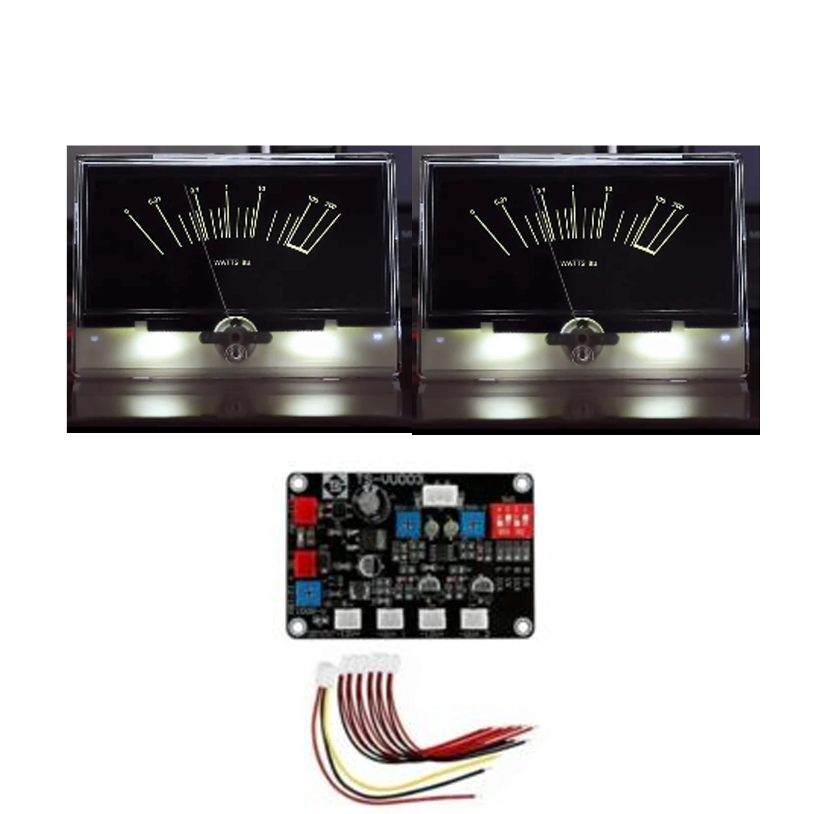 2pcs M-5000R High Precision VU Meter  Audio Volume Meter With Back light & Driver Board